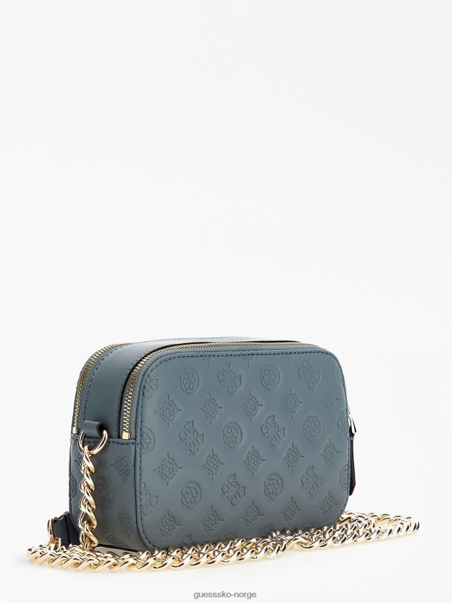 Guess lyseblå noelle mini crossbody med preget logo lyse blå unisex F0LJ805157