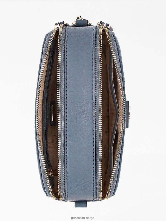 Guess lyseblå noelle mini crossbody med preget logo lyse blå unisex F0LJ805157