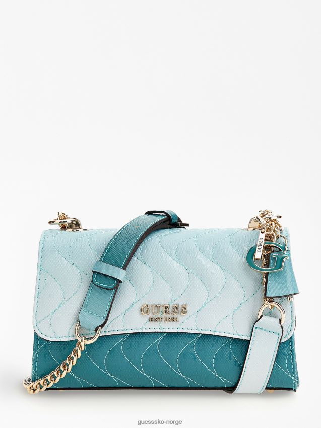 Guess lyseblå sasky 4g logo mini crossbody lyse blå unisex F0LJ805281