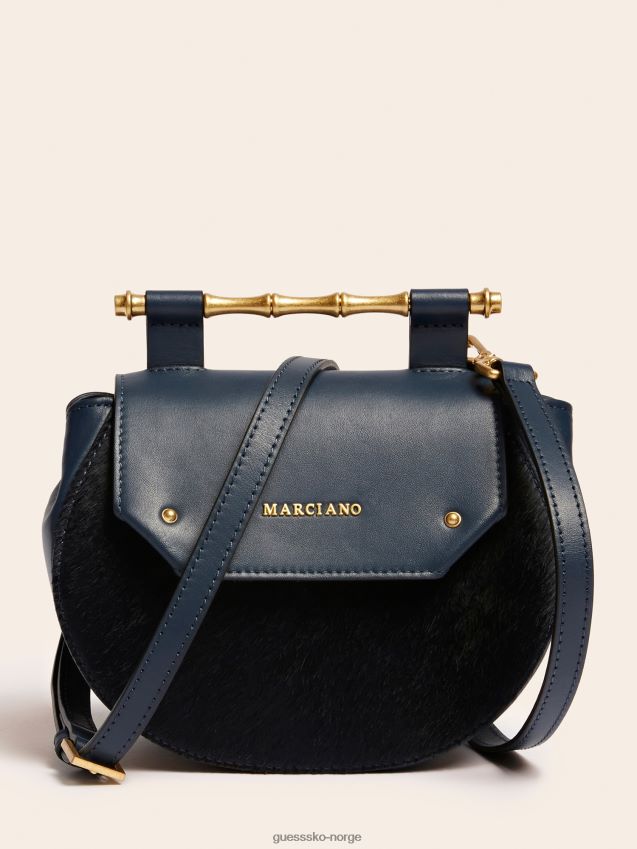 Guess mørkeblå alia mini crossbody-veske i ekte skinn mørke blå unisex F0LJ805340