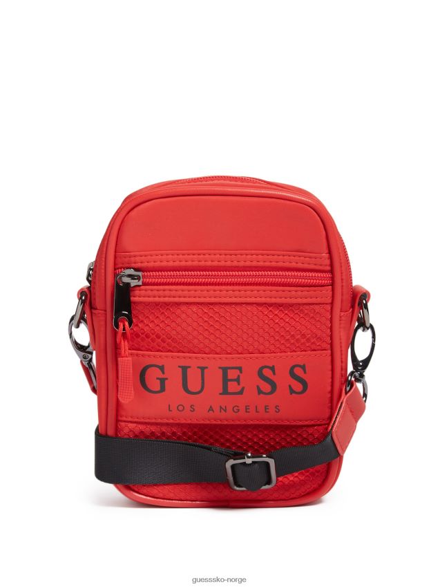 Guess mesh logo crossbody rød rød unisex F0LJ808756