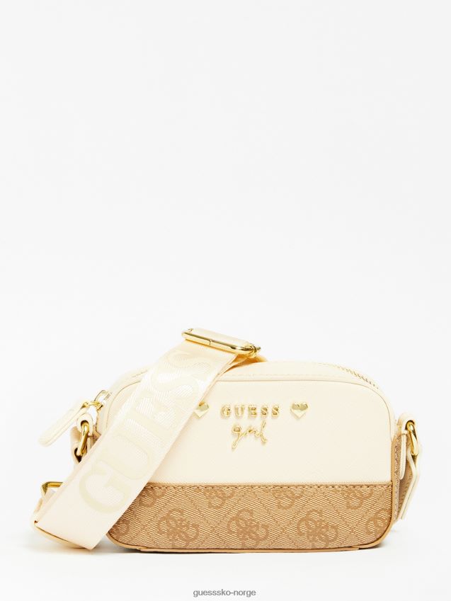 Guess micole 4g ​​logo crossbody bag hvit hvit unisex F0LJ802224