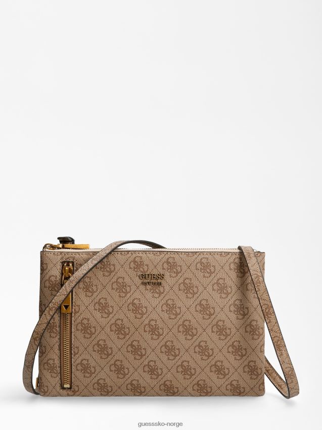 Guess naya 4g logo mini crossbody bag brun brun unisex F0LJ802737