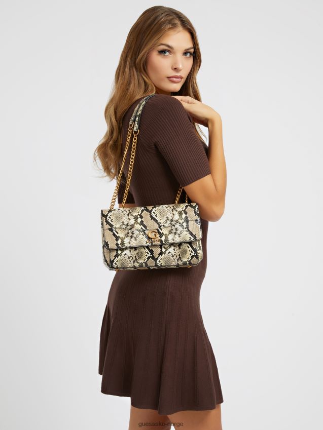Guess nell python-print crossbody multi beige multi beige unisex F0LJ805343