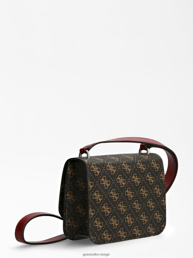 Guess noelle 4g ​​logo mini crossbody bag brun brun unisex F0LJ805264
