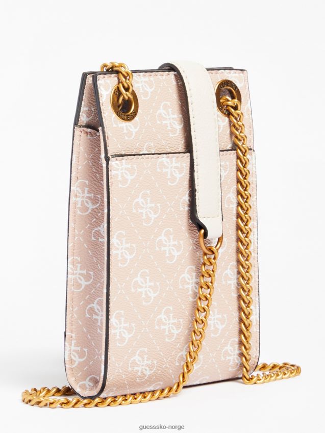 Guess noelle 4g ​​logo mini crossbody bag rosa rosa unisex F0LJ803452