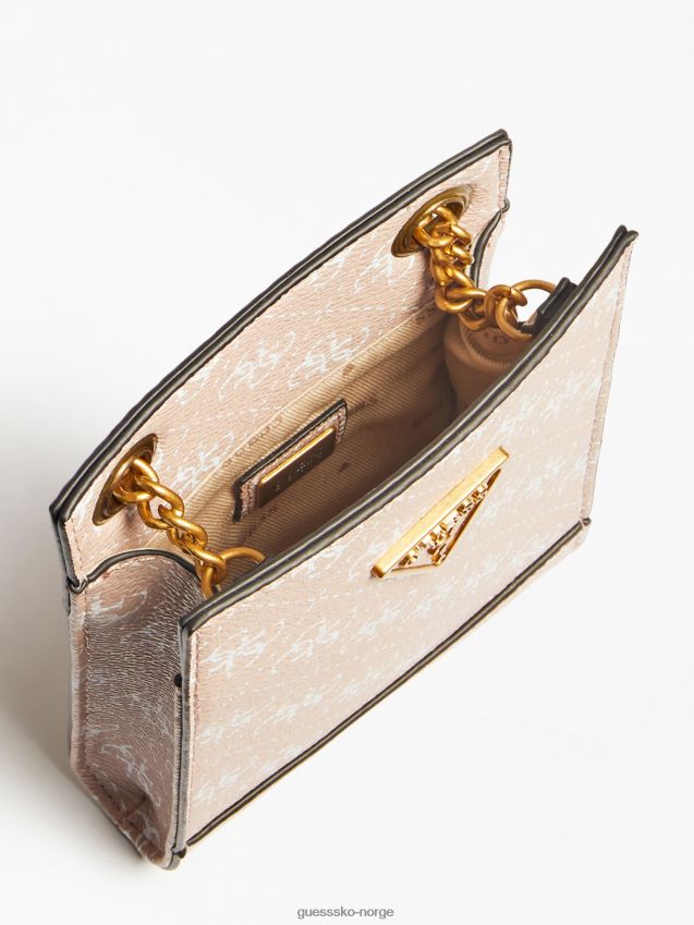 Guess noelle 4g ​​logo mini crossbody bag rosa rosa unisex F0LJ803452