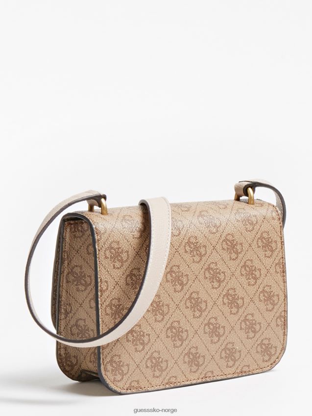 Guess noelle 4g ​​logo mini crossbody brun brun unisex F0LJ805458