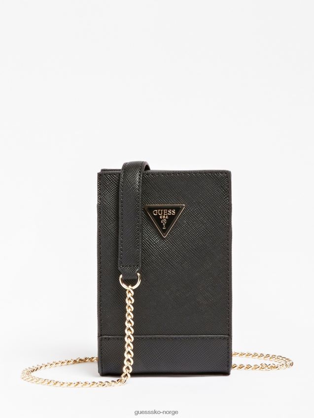 Guess noelle saffiano bandolier svart svart unisex F0LJ803032