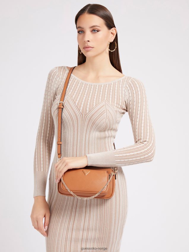 Guess rød alexie saffiano mini crossbody-veske rød unisex F0LJ803512