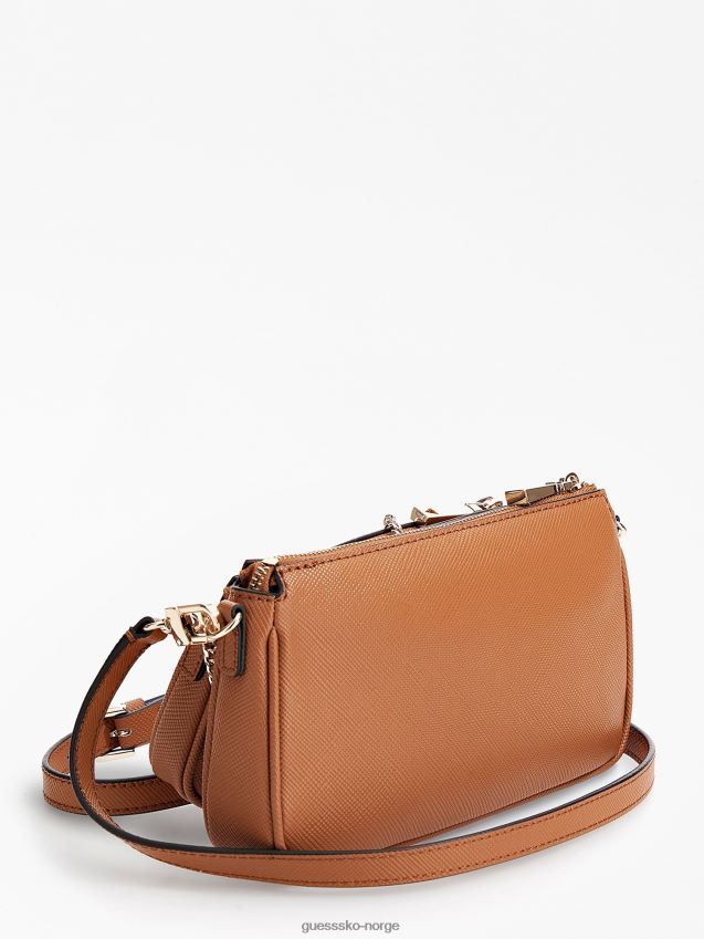 Guess rød alexie saffiano mini crossbody-veske rød unisex F0LJ803512
