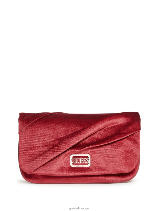 Guess rød allegra plissert clutch rød unisex F0LJ807833