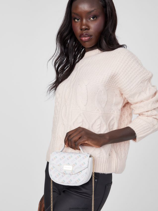 Guess rainbow nora mini topphåndtak crossbody regnbue unisex F0LJ807715