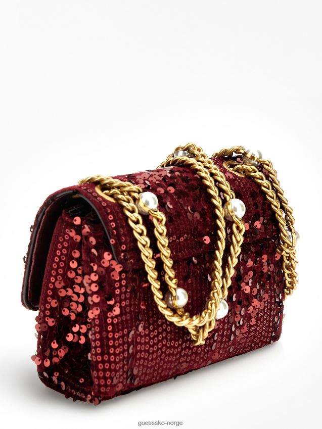 Guess red ever paljett mini crossbody rød unisex F0LJ805208