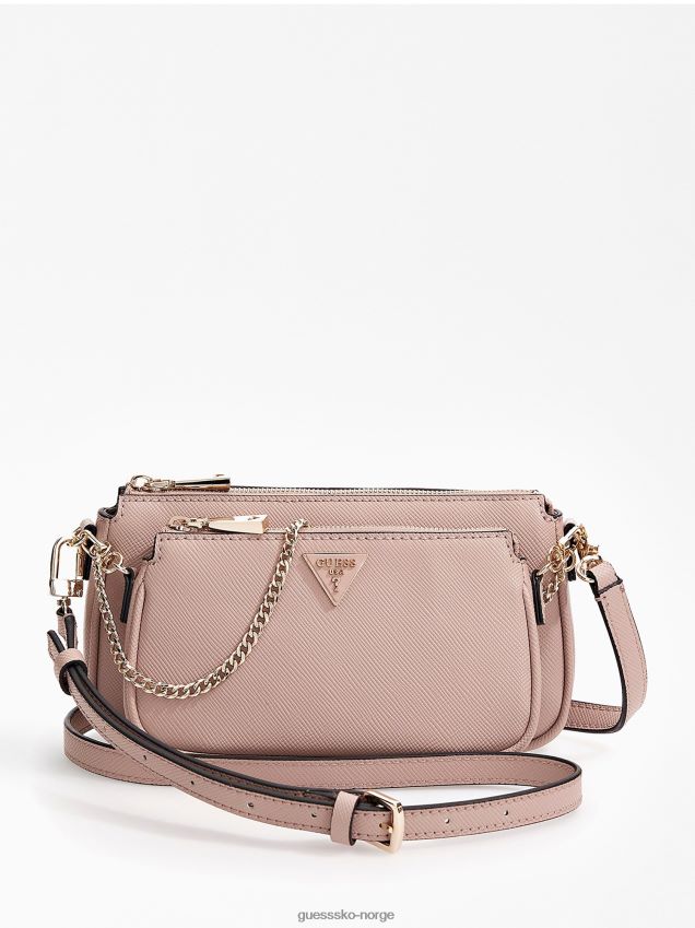 Guess rosa alexie saffiano mini crossbody-veske rosa unisex F0LJ803110