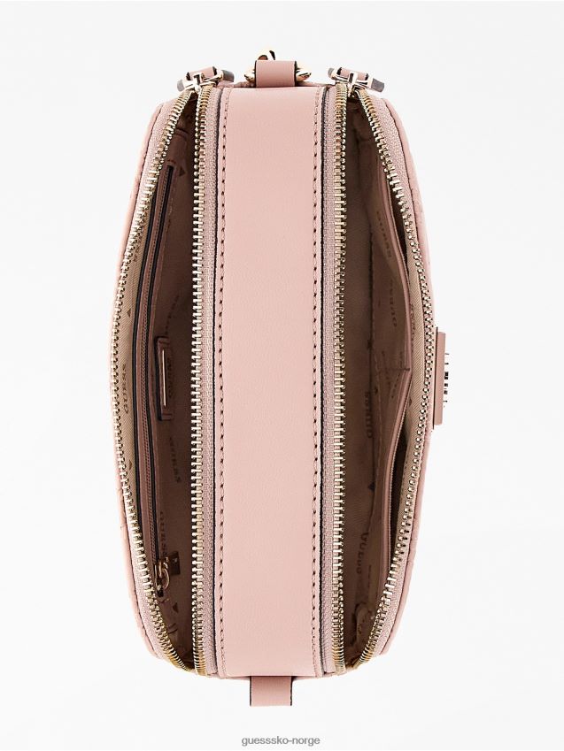 Guess rosa noelle mini crossbody med preget logo rosa unisex F0LJ805175