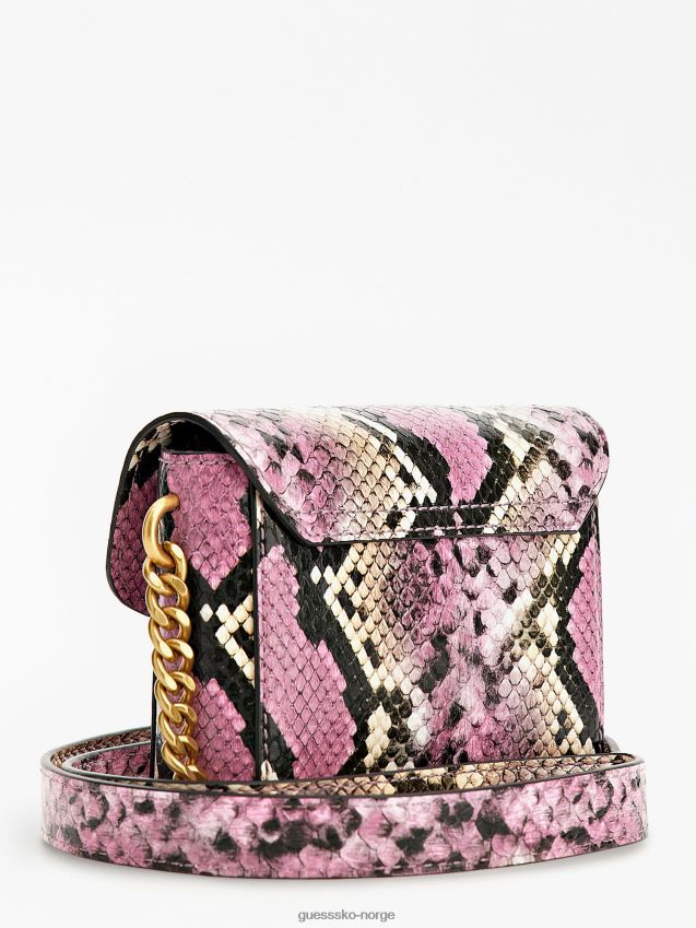 Guess rosa shenny python-print mini crossbody rosa unisex F0LJ805295