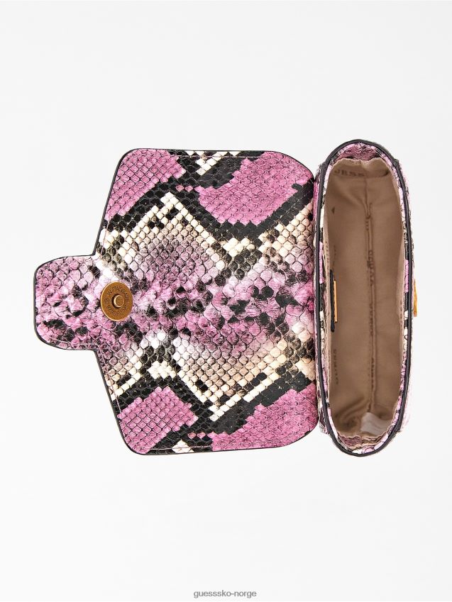 Guess rosa shenny python-print mini crossbody rosa unisex F0LJ805295