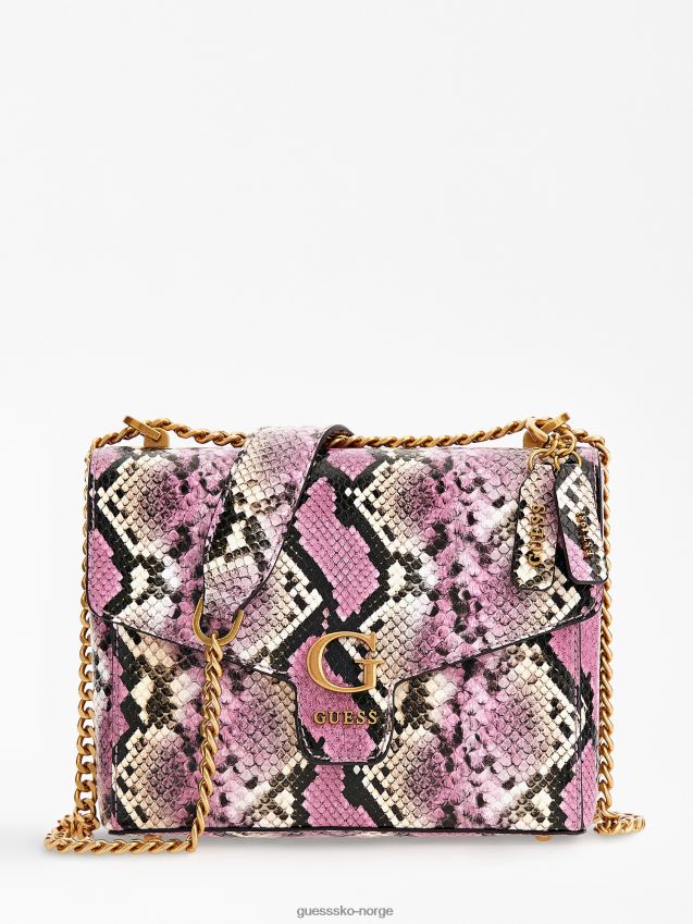 Guess rosa shenny python-print mini crossbody rosa unisex F0LJ805350
