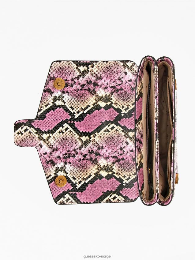 Guess rosa shenny python-print mini crossbody rosa unisex F0LJ805350