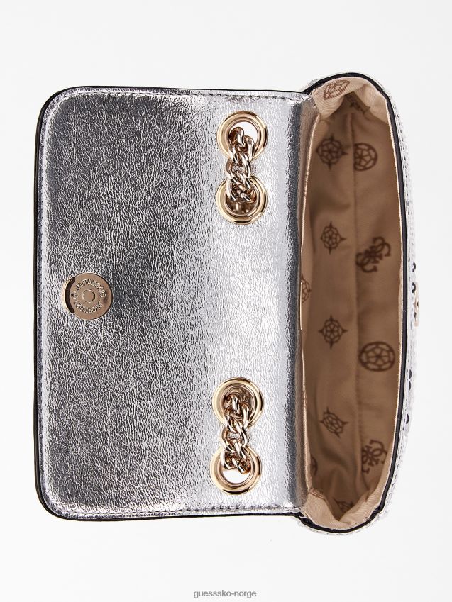 Guess sølv gnist paljett mini crossbody sølv unisex F0LJ805245