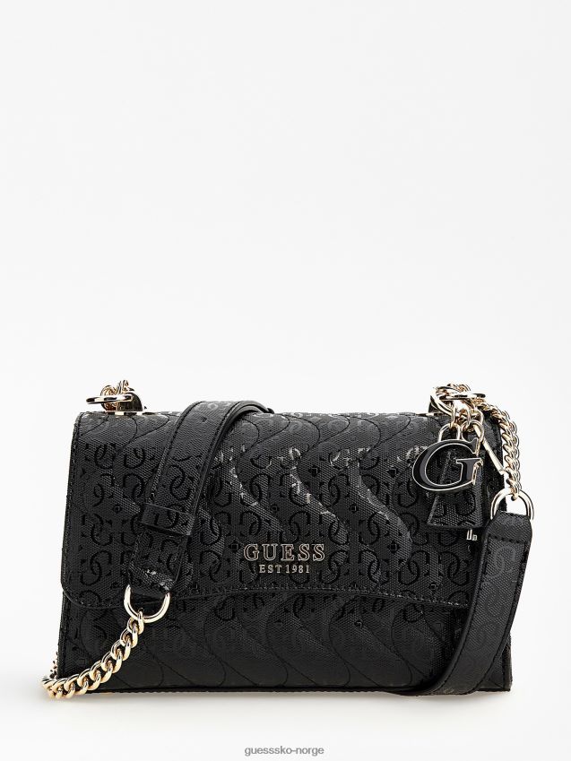 Guess sasky 4g logo mini crossbody svart svart unisex F0LJ805123