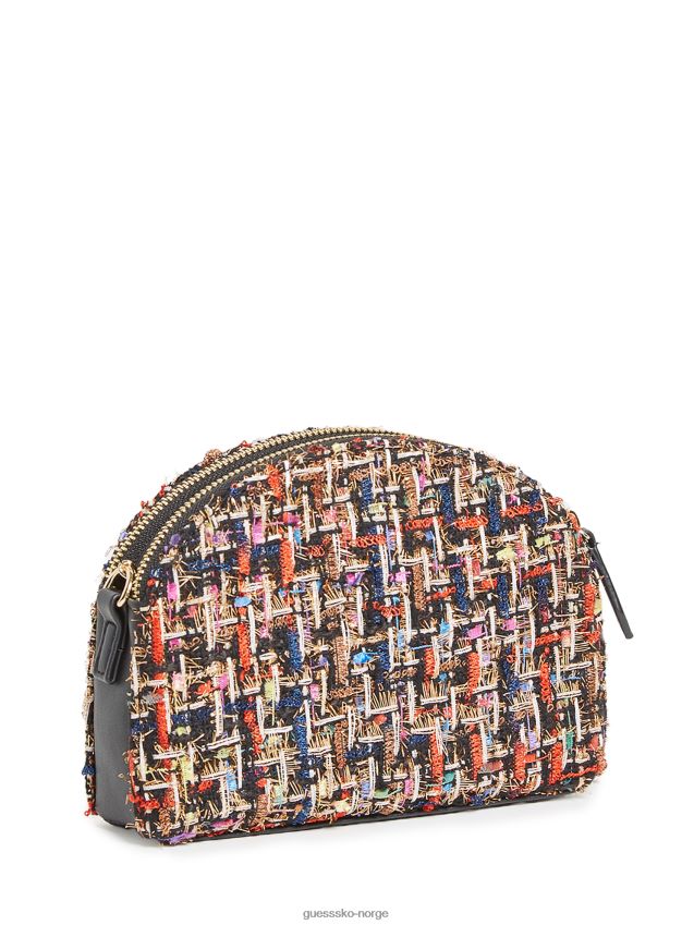 Guess sophie dobbel glidelås crossbody svart multi svart multi unisex F0LJ807685