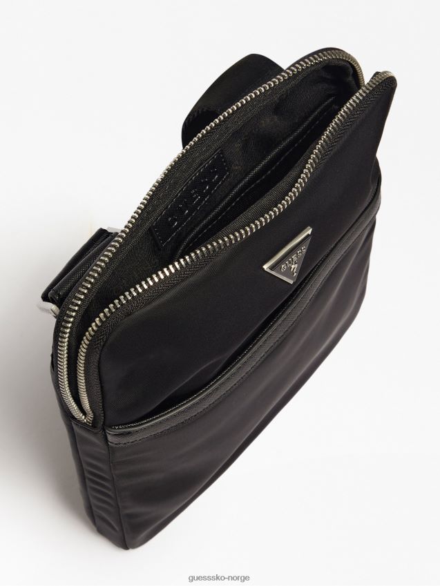Guess svart certosa nylon smart mini crossbody svart unisex F0LJ80982