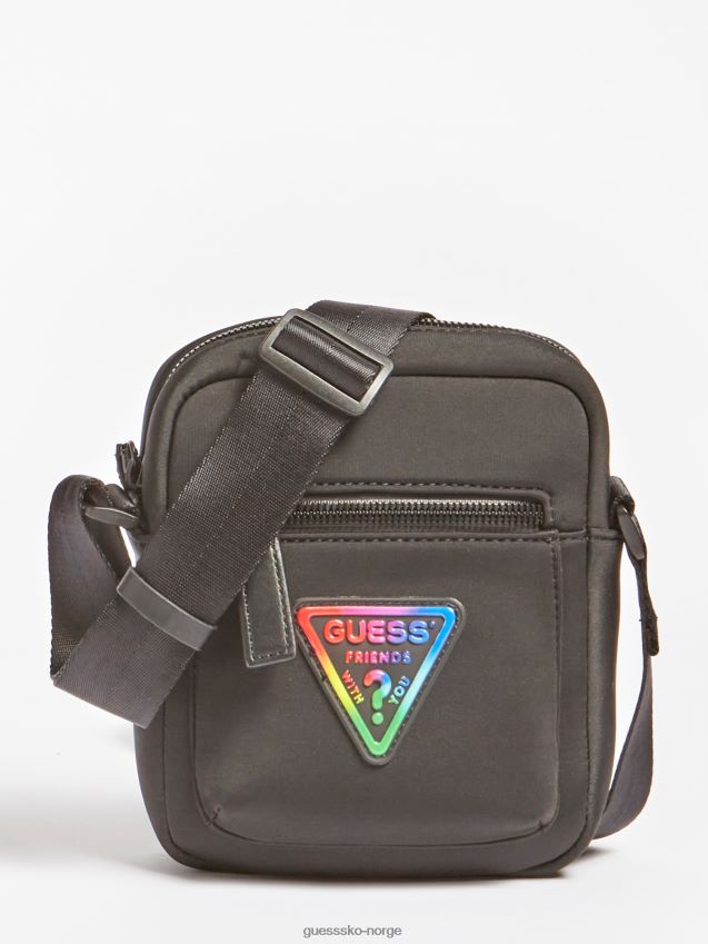 Guess svart crossbody-veske med logo svart unisex F0LJ801230