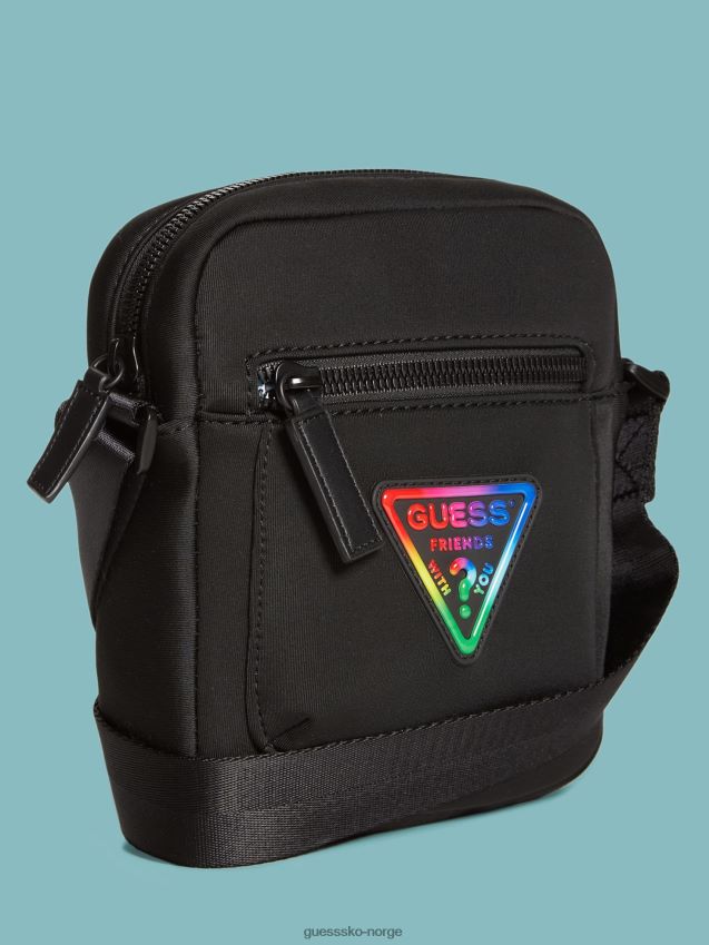 Guess svart crossbody-veske med logo svart unisex F0LJ801230