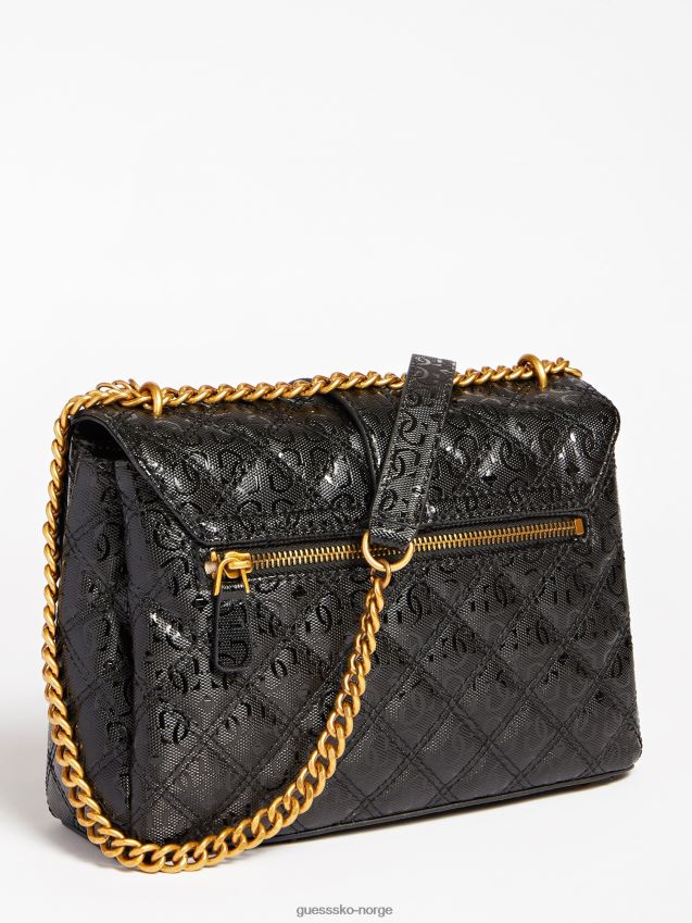 Guess svart gaia 4g crossbody-veske med logo svart unisex F0LJ805004