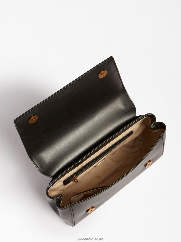 Guess svart katey vattert crossbody-veske svart unisex F0LJ805124