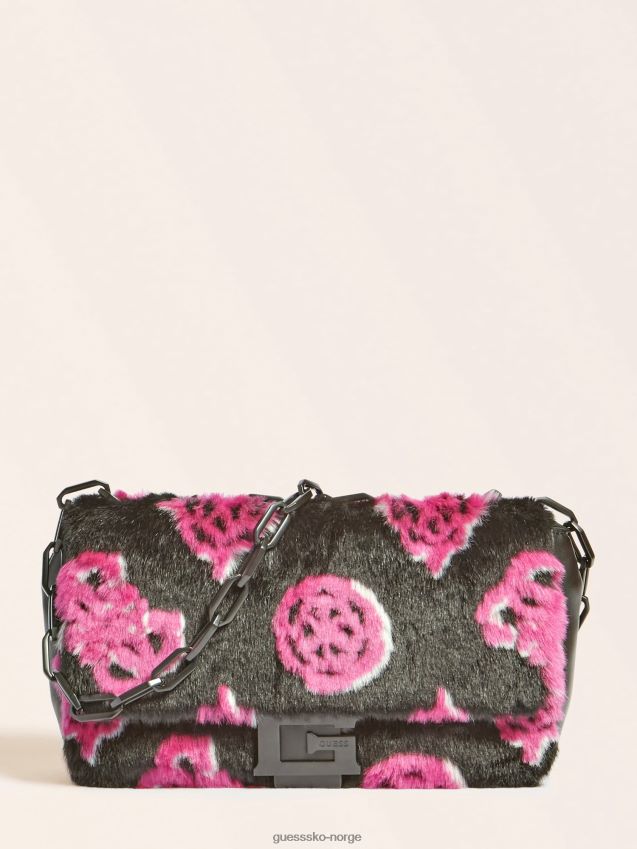 Guess svart multi helma fuskepels crossbody svart multi unisex F0LJ805403