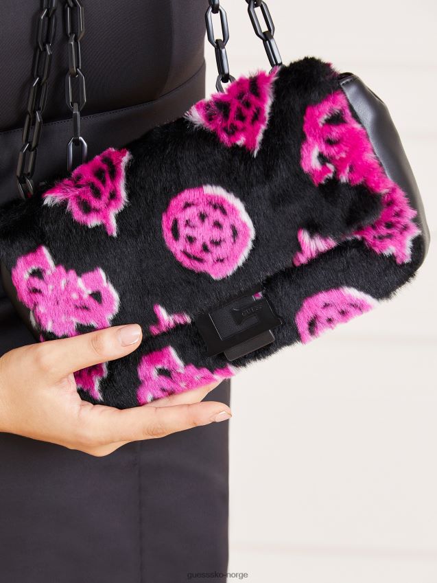 Guess svart multi helma fuskepels crossbody svart multi unisex F0LJ805403