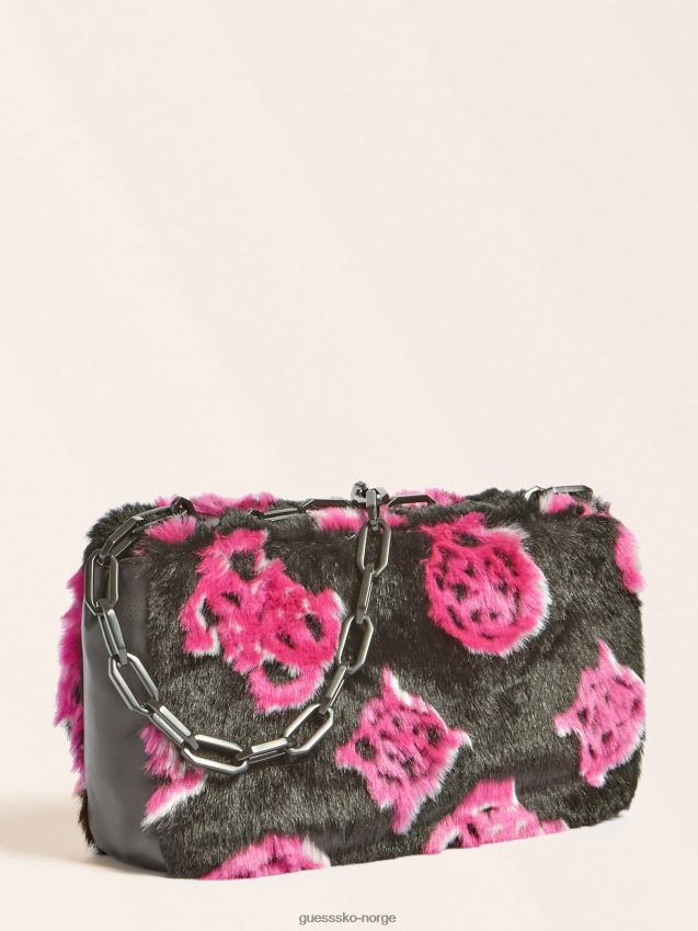 Guess svart multi helma fuskepels crossbody svart multi unisex F0LJ805403