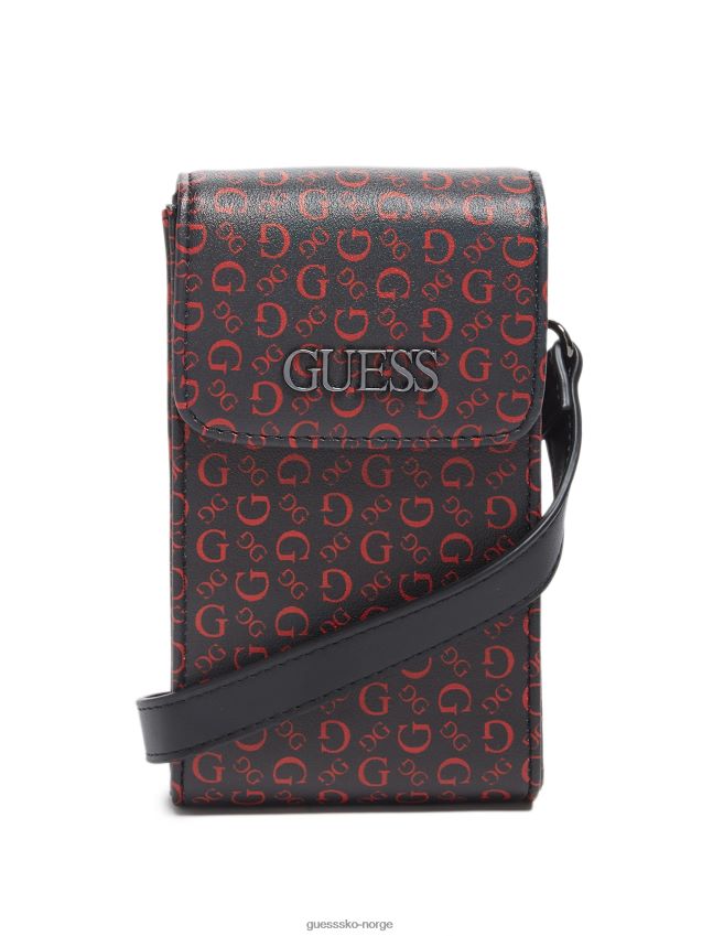 Guess svart multi-logo nylon crossbody svart multi unisex F0LJ808760