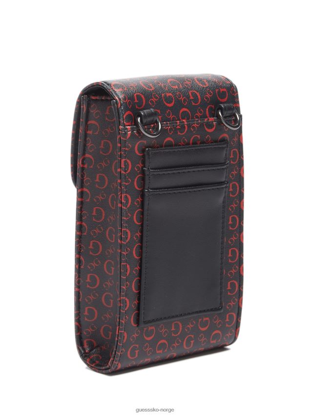 Guess svart multi-logo nylon crossbody svart multi unisex F0LJ808760