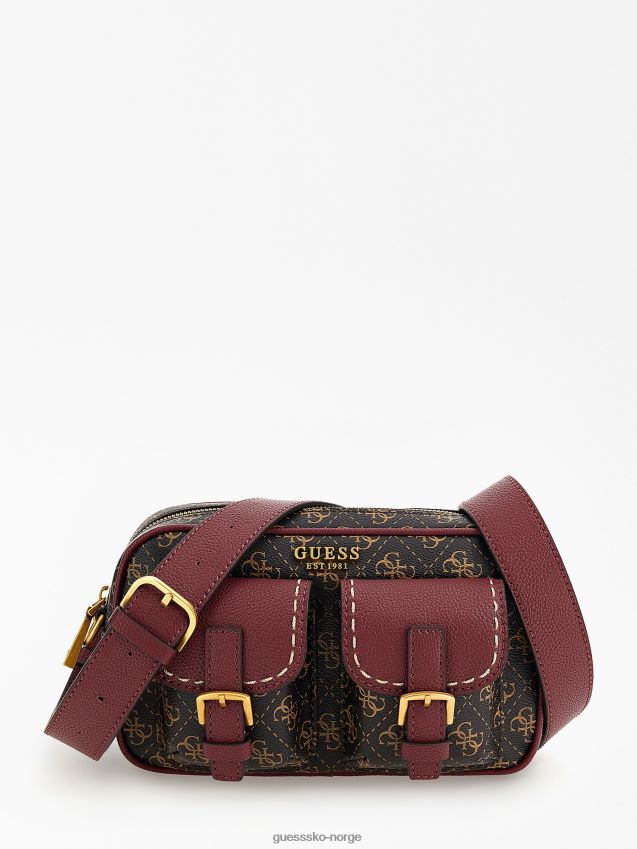 Guess svart no limit 4g-logo mini crossbody-veske svart unisex F0LJ803594