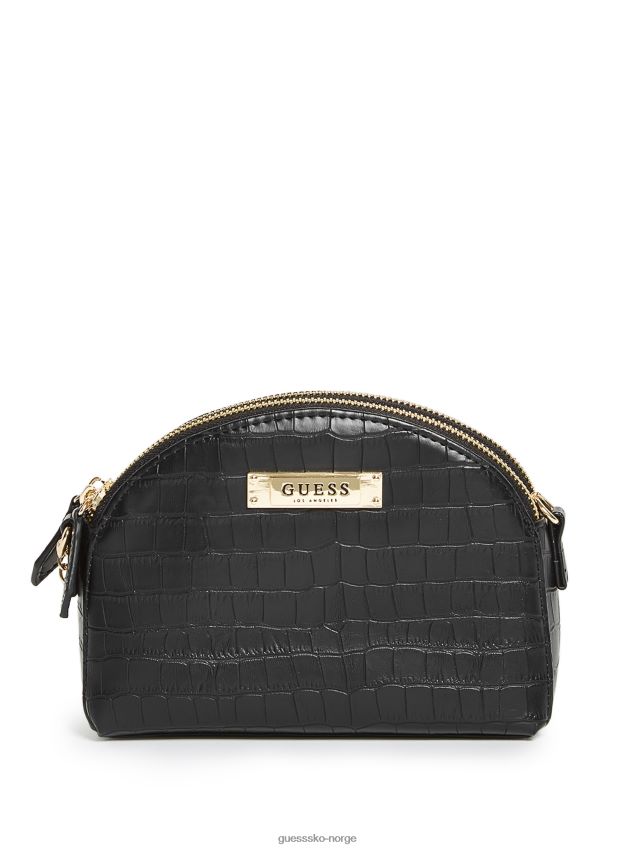 Guess svart sophie dobbel glidelås crossbody svart unisex F0LJ807662