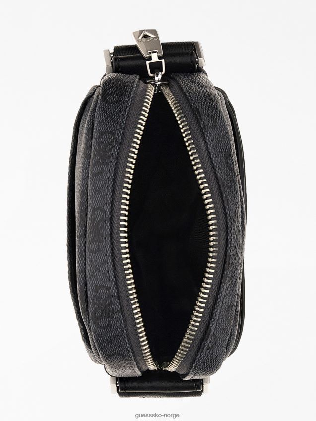 Guess svart vezzola smart 4g logo crossbody-veske svart unisex F0LJ80613