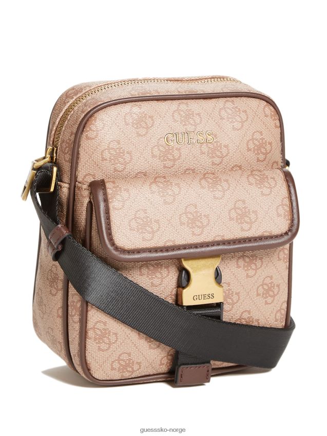 Guess vezzola 4g logo mini crossbody bag brun brun unisex F0LJ80101