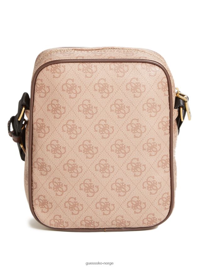 Guess vezzola 4g logo mini crossbody bag brun brun unisex F0LJ80101