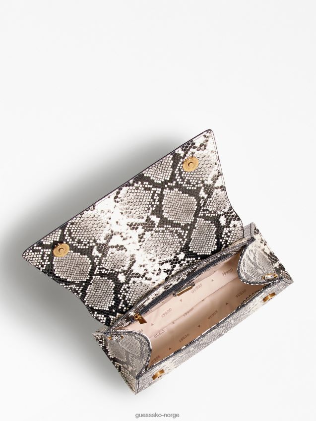 Guess Katey håndveske med pythontrykk svart svart unisex F0LJ805149