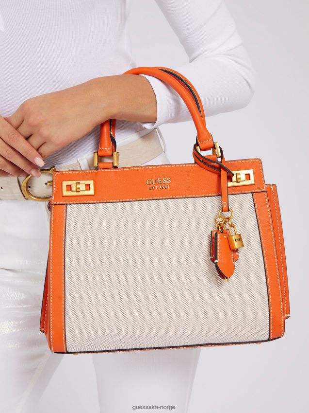 Guess Katey logo sjarm håndveske oransje oransje unisex F0LJ804990