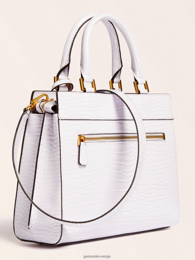 Guess Katey veske med krokodilletrykk lilla syrin unisex F0LJ804976