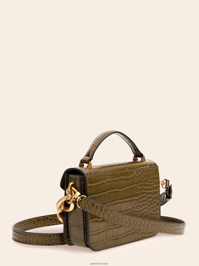 Guess Retour Croc print mikro veske grønn grønn unisex F0LJ805393