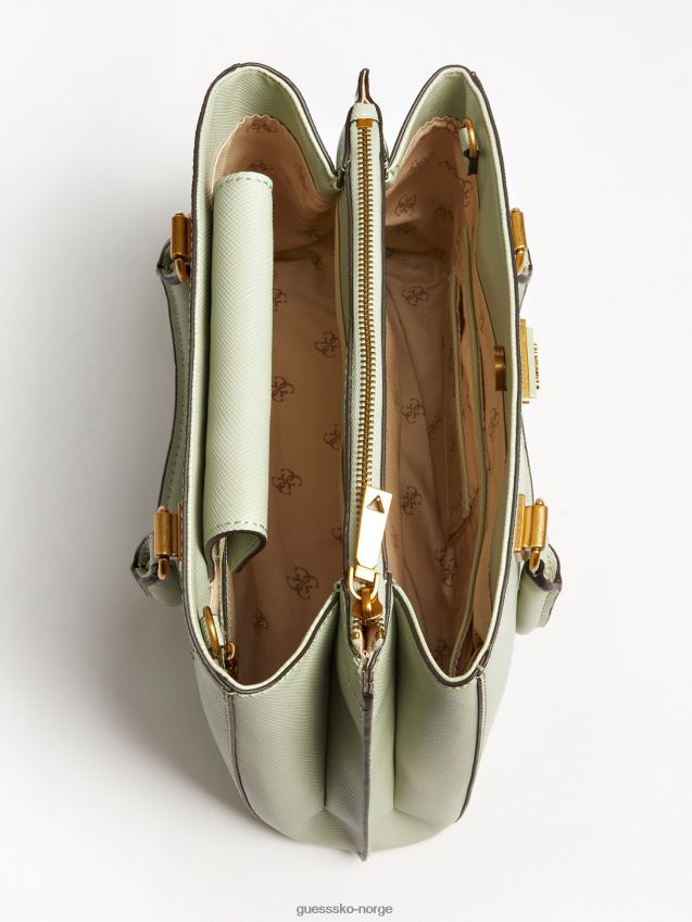 Guess alexie saffiano håndveske grønn grønn unisex F0LJ803833