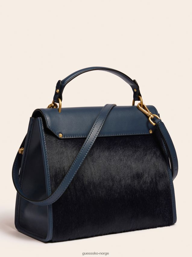 Guess alia ekte skinn veske mørkeblå mørke blå unisex F0LJ805404