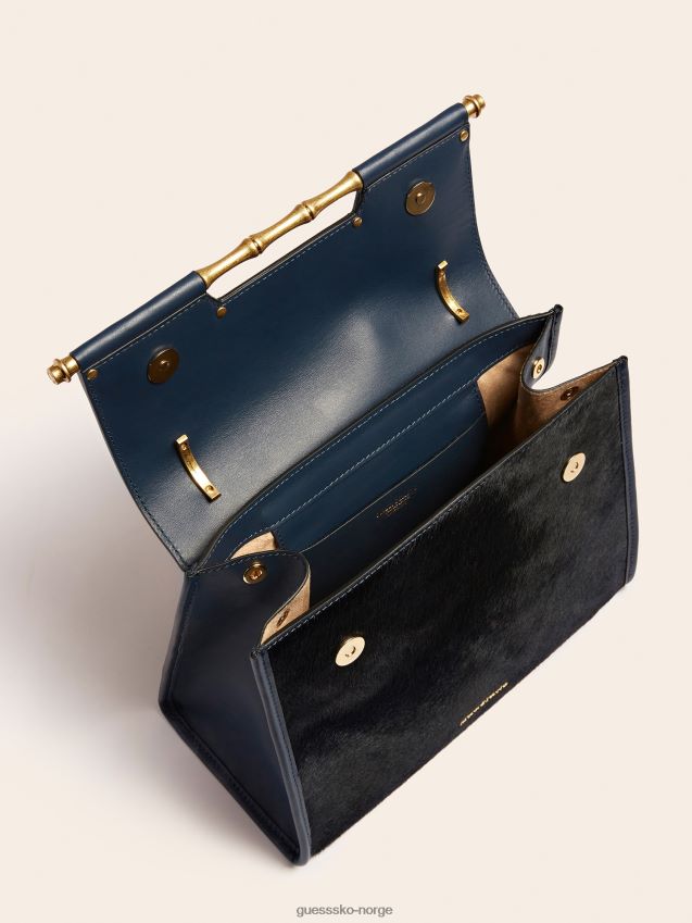 Guess alia ekte skinn veske mørkeblå mørke blå unisex F0LJ805404