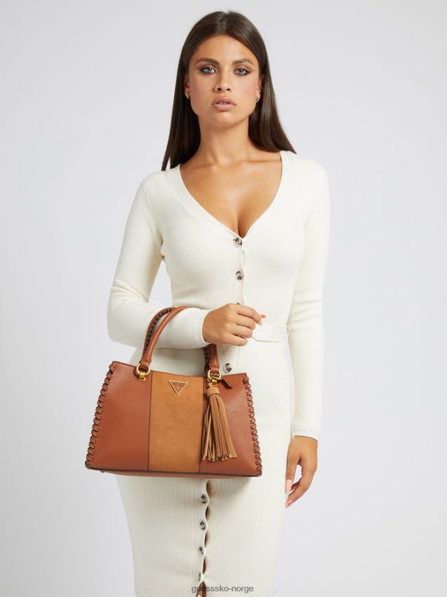 Guess beige håndveske i kaoma nappaskinn beige unisex F0LJ803230